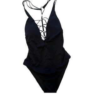 Fashion Nova Black One Piece Swimsuit